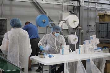 Harbour Technologies where they manufacture medical gowns and N-95 medical masks, October 28, 2021. (Photo by Maureen Revait) 