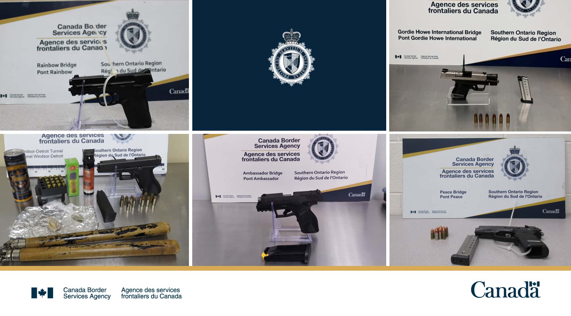 CBSA agents busy with weapon seizures at Windsor crossings