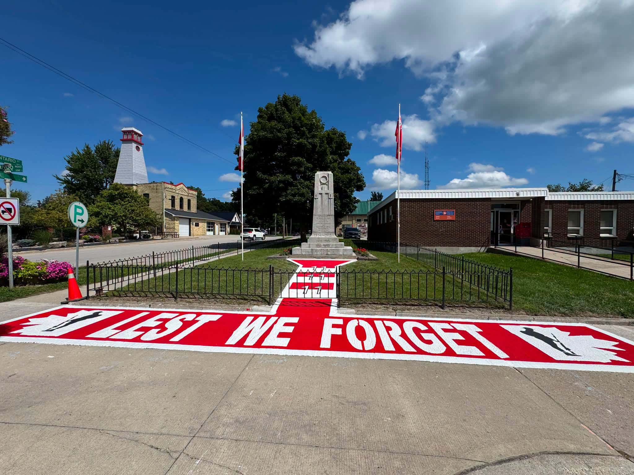 Warwick Township installs $6.4K commemorative sidewalk to honour veterans