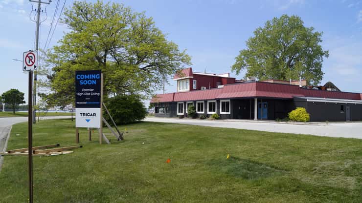 Site of proposed mixed-use development on Harbour Road in Sarnia. May 27, 2026. (Photo by Natalia Vega)