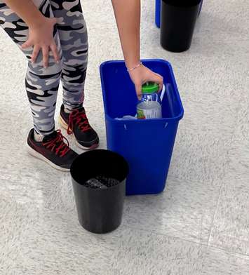Ecodemy working with students on a recycle relay. 2023 (Submitted Photo)