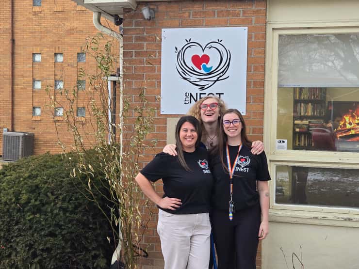NEST Program Lead Nicole Elliott (L) and Rebound staff members (Blackburn Media Photo by Josh Boyce)