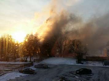 A Fire In Downtown Sarnia - Jan 2/18 (Photo Courtesy of Joshua Matthews)