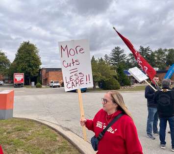 Unifor rally in Chatham on September 29, 2022 (Photo by Allanah Wills)