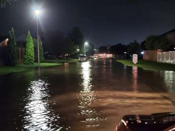 Flooding in Sarnia, Aug 4, 2022. Photo by Mike @205mph via Twitter. 