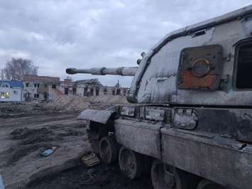 Ed Dickson and Kevin Broadwood with Loads of Love visit Ukraine (Photo via Ed Dickson Facebook)