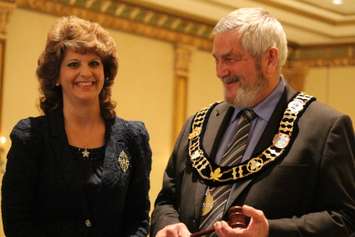 Lakeshore Mayor Tom Bain is seen in this December 10, 2014 photo as Essex County Council holds its inaugural meeting on December 10, 2014 at the Ciociaro Club. (Photo by Ricardo Veneza)