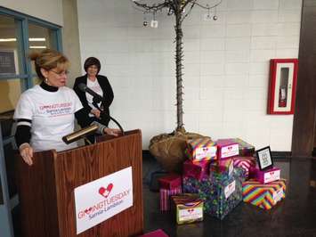 Giving Tuesday in Sarnia-Lambton launched. December 2, 2014 (BlackburnNews.com photo  by Melanie Irwin)
