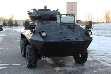 The Windsor Police Service's Tactical Rescue Vehicle is  unveilled, November 21, 2014. (photo by Mike Vlasveld)