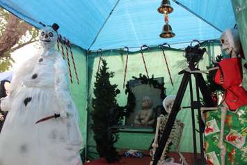 The 6th edition of Reaper's Gate Haunted Backyard Maze is put on at 3150 California Ave. in Windsor in support of Street Help. Photo taken October 21, 2016. (Photo by Ricardo Veneza)
