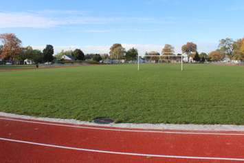 The new field at WDSS, complete with a rubberized track. October 19, 2016. (Photo by Natalia Vega)