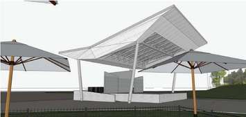 Mock up designs of the proposed Leamington amphitheater. (Photo courtesy the Municipality of Leamington)