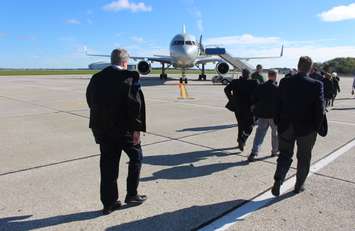 National Airlines shows off one of its Boeing aircraft at the Windsor International Airport, October 1, 2015. (Photo by Mike Vlasveld)