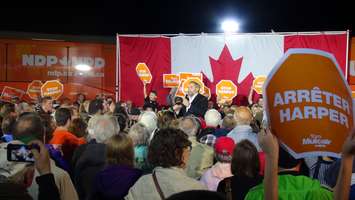 NDP Leader Tom Mulcair visits the Town of Essex, October 4, 2015. (Photo by Jake Kislinsky)