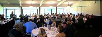Approximately 50 members of the public gathered Tuesday for the first all candidates debate. September 22 (BlackburnNews.com Photo by Briana Carnegie)