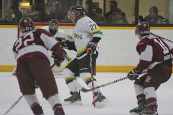 The Wallaceburg Lakers take on the Dresden Jr. Kings, October 30, 2015. (Photo courtesy of Jocelyn McLaughlin) 