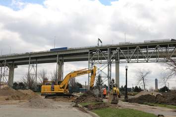 Pt. Edward Splash Pad Construction April 12, 2017 BlackburnNews.com photo by Meghan Bond