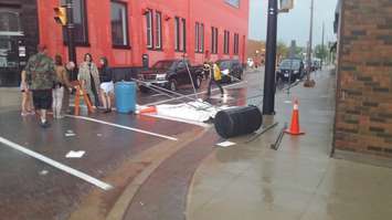 Artwalk Damage in storm Sunday June 5, 2016. 