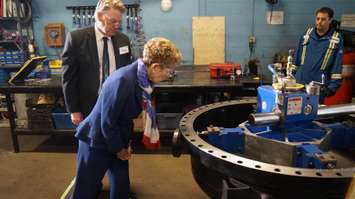 Ontario Premier Kathleen Wynne Tours Integra Technologies On Confederation St. - May 5, 2017 (Photo By Melanie Irwin)
