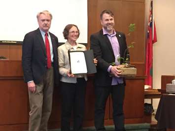 Brenda Lorenz for Eco-Warrior award. May 9, 2016 (BlackburnNews.com Photo by Briana Carnegie)
