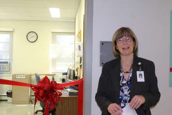 CEO Lori Marshall at ribbon cutting ceremony for new specialist clinics. October 18, 2017. (Photo by Sarah Cowan Blackburn News Chatham-Kent). 