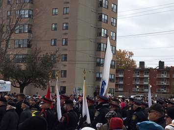 Remembrance Day Ceremony from the Sarnia Cenotaph (Photo by Sue Storr)