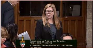 Essex MP Tracey Ramsey makes her maiden question in the House of Commons, December 11, 2015. (Courtesy of Tracey Ramsey.)