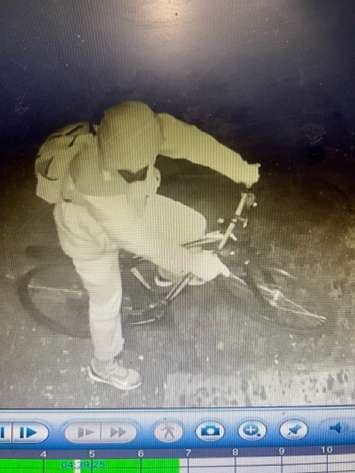 Chatham-Kent police have released this photo in connection with a break-in on Grand Avenue West in Chatham on January 16, 2023. (Photo courtesy of Chatham-Kent police)