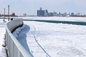 BlackburnNews.com file photo of the Detroit River on February 19, 2015. (Photo by Jason Viau)