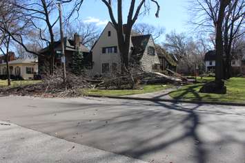Wind damage on Niagara St. and Argyle Rd. in Windsor, March 8, 2017. (Photo by Maureen Revait)