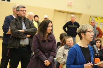 A public meeting to discuss the review process for several area public schools was held at General Amherst on January 29, 2015. (Photo by Jason Viau)
