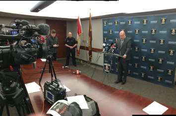 Lead investigator Sgt. Mark Denonville thanks the public for their help in the murder investigation of Cassandra Kaake. (Photo by Jason Viau)