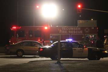 Emergency crews respond to a crash at the intersection of Walker Rd. and HWY 3, April 21, 2015. (Photo by Jason Viau)