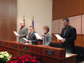 Inaugural meeting of the 2014-2018 Sarnia City Council December 1, 2014 (BlackburnNews.com photo by Melanie Irwin)
