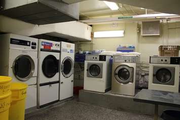 Laundry facility at the Windsor Jail. (Photo by Maureen Revait) 