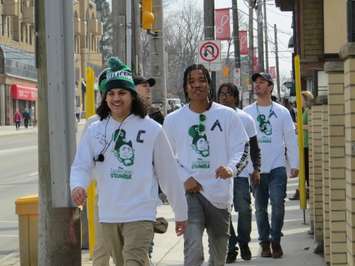 St. Patrick's Day revelers on Richmond Row. (File photo by Miranda Chant, Blackburn Media.)
