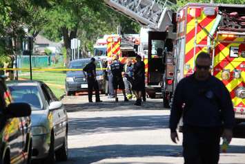 Fire crews respond to a fire at 3584 King St., June 3, 2015. (Photo by Jason Viau)