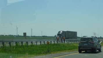Construction on Highway 401 near Tilbury (Photo by Jake Kislinsky)