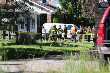 Fire crews respond to a fire at 3584 King St., June 3, 2015. (Photo by Jason Viau)