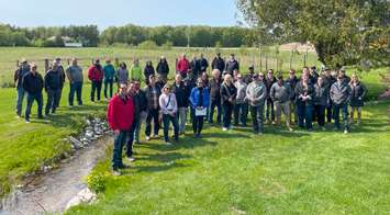 Bus tour of innovative drainage projects. May, 2023. Submitted photo.