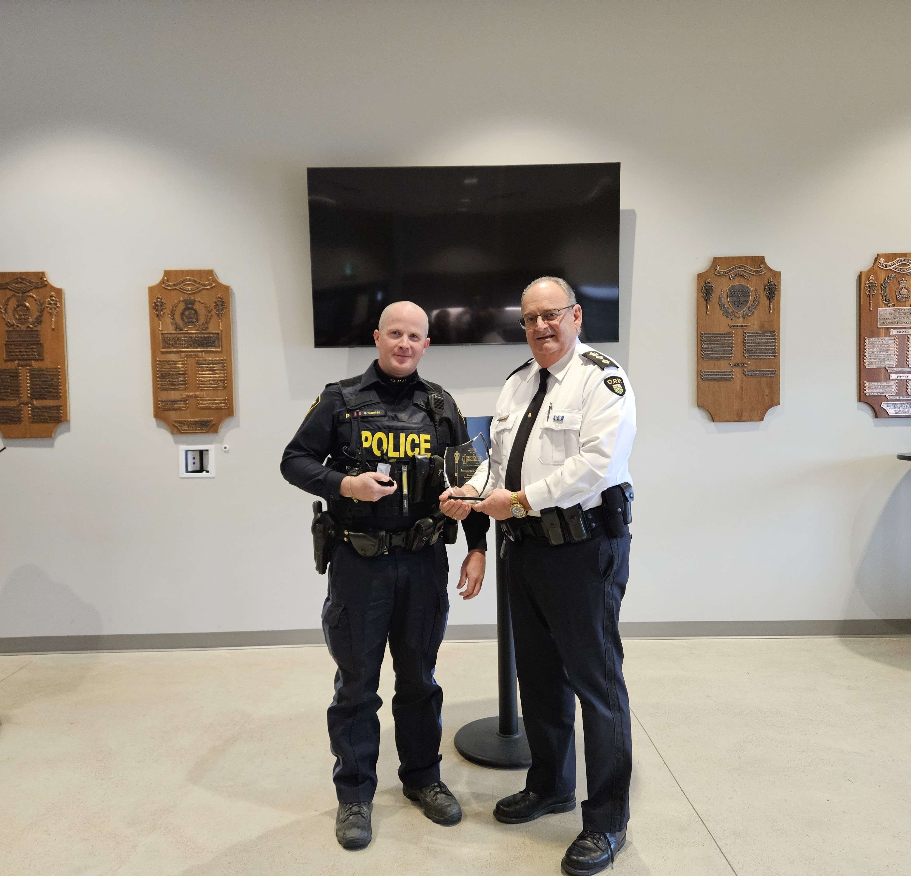 Local OPP officer honoured for efforts to combat impaired driving