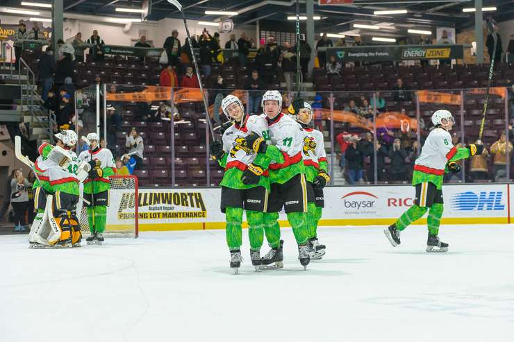 Sarnia Sting host Owen Sound on December 14, 2024 (Photo by: Darren Metcalfe Photography)