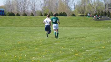 The Irish hosted Chatham-Kent in the 'AAA' Senior Boys Soccer Semi Finals. Photo by Jake Jeffrey. May 17, 2016