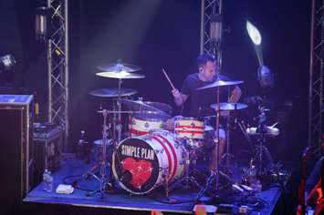 Canadian band Simple Plan on stage at the Olde Walkerville Theatre in a benefit concert presented by Blackburn Radio on February 17, 2016. (Photo by Jason Ploegman)