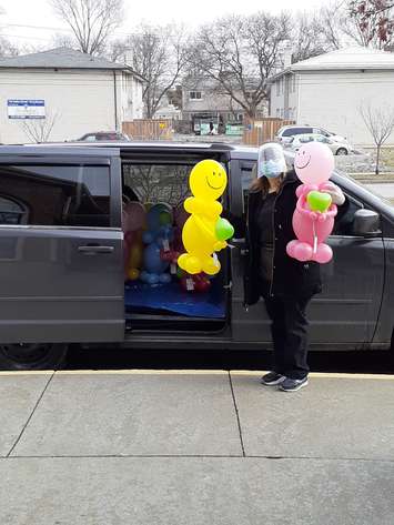 Balloon buddies delivered by Just Baskits and Balloon Decor to residents at Sarnia’s Rosewood Village Retirement Home. Photo courtesy of executive director Jenica Tanguay. January 2021.