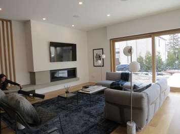 The living room at the Dream Lottery home at 1456 Byron Baseline Rd. (Photo by Miranda Chant, Blackburn News)
