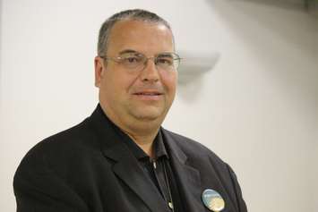 The Green Party candidate for Chatham-Kent-Leamington, Mark Vercouteren, attends an all-candidates debate in Tilbury on September 24, 2015. (Photo by Ricardo Veneza)