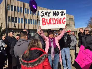 Councillor Cindy Scholten At Rally For Mayor Mike Bradley
(Blackburnnews.com Photo By Melanie Irwin)
