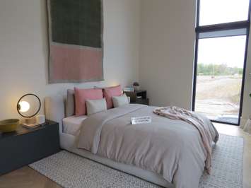 An upstairs bedroom at the Millstone Dream Home  on  Silver Creek Circle. (Photo by Miranda Chant, Blackburn News) 