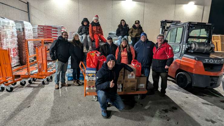 COOL 106.3's annual Home Depot Food Drive. December 13, 2024. (Photo courtesy Rob Jenkins) 